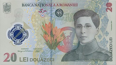 banknot-20-lei-rumunskich-ron-awers.jpg | Banknot 20 lei rumuńskich (RON) – awers | Banknot o nominale 20 lei rumuńskich (RON).